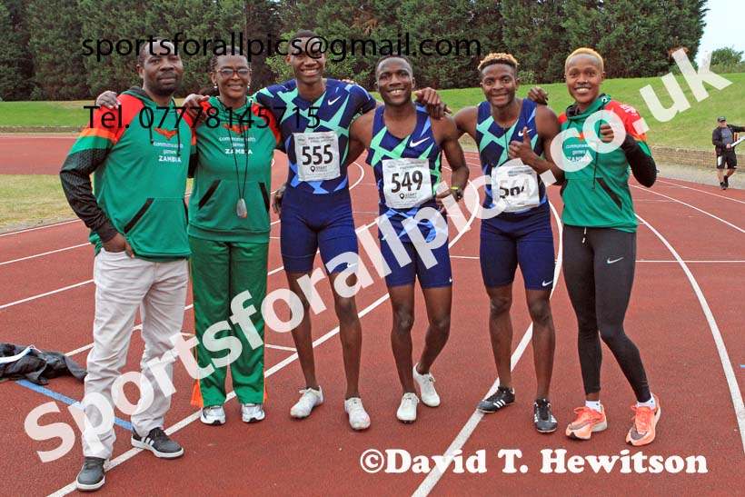 Zambian athletes, 2022 NEGP Monkton 5, Wednesday, July 20th. Photo: David T. Hewitson/Sports for All Pics